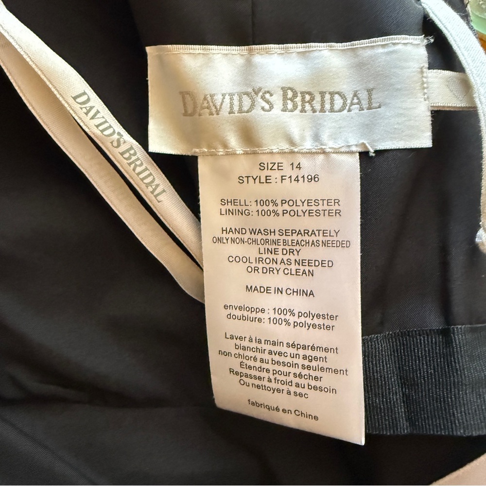 David's Bridal Strapless Black Gown - Picture 7 of 9
